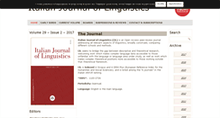 Desktop Screenshot of italian-journal-linguistics.com