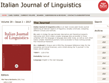 Tablet Screenshot of italian-journal-linguistics.com